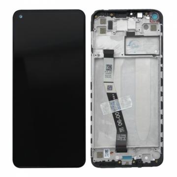 Original Écran Complet Vitre Tactile LCD avec Châssis Xiaomi Redmi Note 9 / Redmi 10X 4G Service Pack Noir (Midnight Gray)